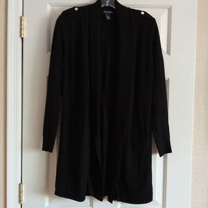 White House Black Market light weight knit black size medium sweater